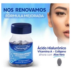 Naturagel Ácido Hialuronico, Aloe Vera Y Vitaminas 30cap Sabor Sin Sabor