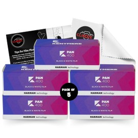 Clikoze Film Bundle with Kentmere 400 120 Black & White Film 12 EXP and Clikoze Camera Photography Tips Card & Camera Lens Cleaning Cloth