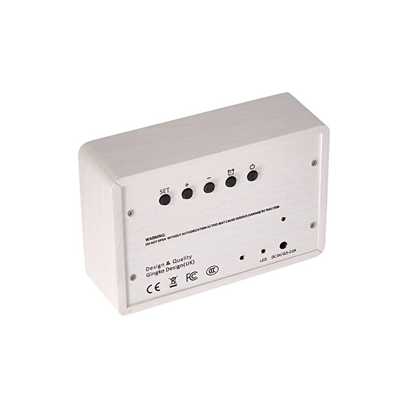 Gingko Design Alarm Clock, Others, White, One Size