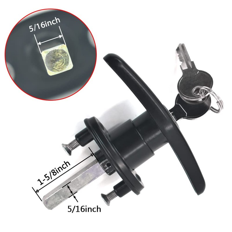 QZATTCAEN Pickup Truck Cap Topper Camper Shell Locking T-Handle -with
