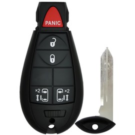 KeylessCanada © 1 New Replacement Keyless Entry 5 Buttons Remote Start Car Key Fob M3N5WY783X, IYZ-C01C for Town Country Grand Caravan Routan