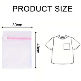 2 PCS Mesh Laundry Bags, Mesh Laundry Bag for Washing Machine, Laundry Bags with Zips, Delicates Wash Bag for Laundry, Socks, Blouse(30 x 40cm)