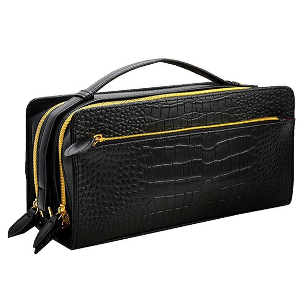RED SMITH Premium Cowhide Leather Crocodile Embossed Box Second Bag,