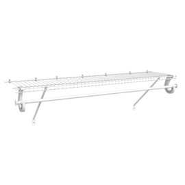 ClosetMaid 5631 SuperSlide Ventilated Shelf Kit with Closet Rod, 4-Foot x 12-Inch, White