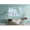 Physical Florida State Map - 23.3 x 16.5 Inches -