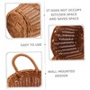 CIYODO 2pcs Woven Storage Basket Wall Hanging Fruit Basket for