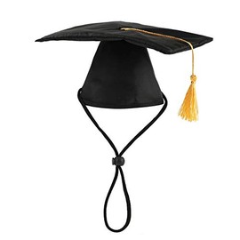 JPB Gorra de graduación para perro con borla amarilla y bandana negra para graduación 2021
