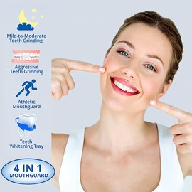 Mouth Guard for Teeth Grinding and Clenching, Pack of 8 with 2 Sizes Moldable Anti Grinding Teeth Protectors for Sleep Sport