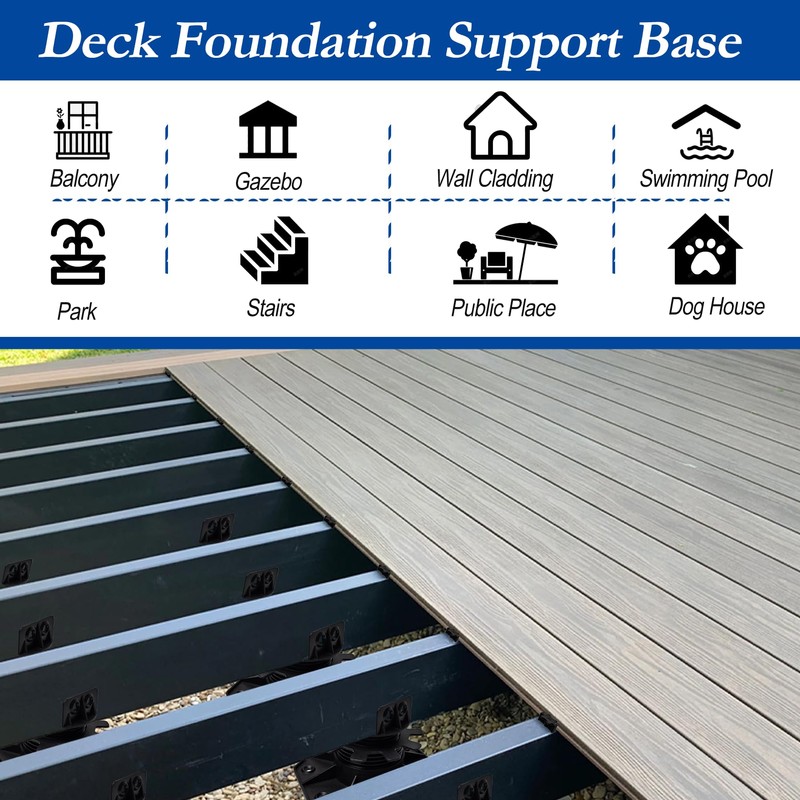 30 PCS Adjustable Plastic Pedestal Paver, Heavy Duty Deck Blocks