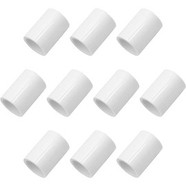 YSIL 10 Pcs 1” PVC Coupling Pipe Fittings Adapter Socket x Socket,Furniture Grade Schedule 40 PVC Pipe Slip Socket Connectors for House & Industrial Use,White