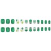 LBPEPAMZ 24Pcs St. Patrick's Day Press on Nails Short Square