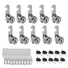 KEJJNYER 10 Pack Cam Locks Keyed Alike, 5/8'' Cylinder Zinc