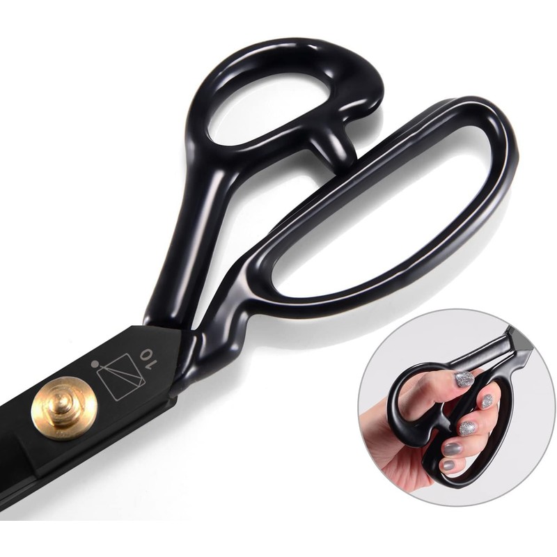 Left-Handed Fabric Scissors, 10 Inch Sewing Dressmaking Tailor's Shears adults
