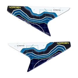 labelbike - 3D Stickers Motorcycle Tail Sides Decorations and Protections in Resin Compatible with Husqvarna Norden 901 2023 - Color Blue Carbon White Yellow