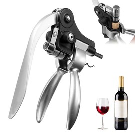 EUBSWA Rabbit Head Corkscrew Set, Design Wine Opener with Aluminium Foil Cutter, Drip Stopper & Vacuum Stopper - For All Cork Types - Gift for Wine Lovers, Home Bar and Catering