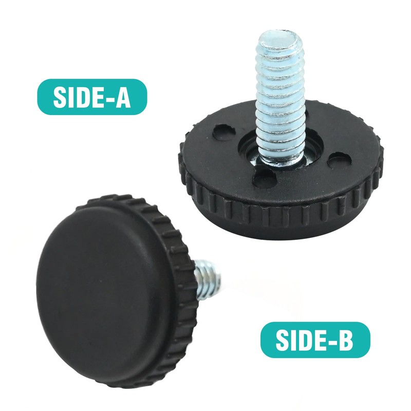 1/4-20 Stainless Steel Adjustable Furniture Levelers Screw in Threaded Leveling