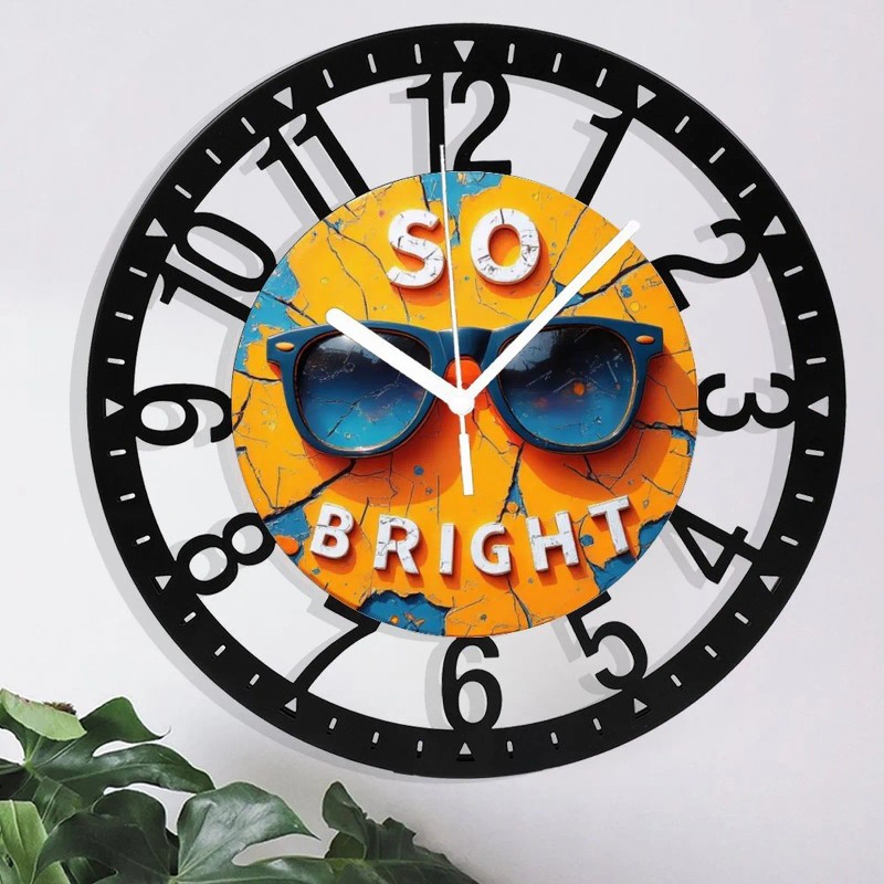25cm Round Iron Clock Designed as a Coffee Maker Espresso