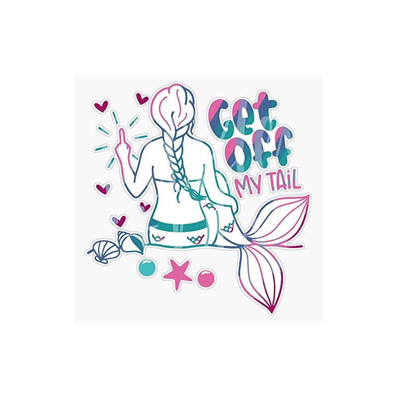 R3S Get Off My Tail Bumper Sticker Vinyl Decal 5''