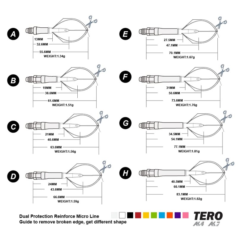 CUESOUL TERO System AK4 Shield Gradient Dart Flight Big Wing
