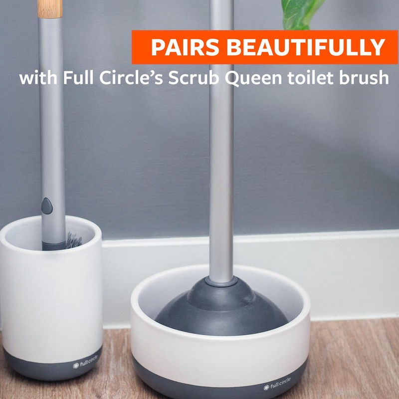 Full Circle Royal Plunge - Bathroom Toilet Plunger with Ceramic