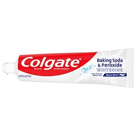 Colgate Pasta dental de bicarbonato de sodio y peróxido - Blanquea los dientes, combate las caries y elimina las manchas, menta fresca, 6 onzas (paque