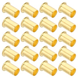 PATIKIL Brass Compression Insert, 20 Pack 12mm OD x 9mm ID Tube Insert Tube Support Compression Fitting Assortment Kit for Water Oil Air Pipe