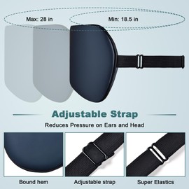 Sleep Mask, Real Natural Pure Silk Eye Masks with Adjustable Strap for Sleeping, Mulberry Silk Eye Sleep Shade Cover, Block Light Reduces Puffy Eyes Traveling Gifts