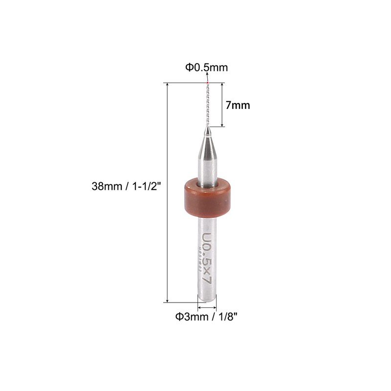 sourcing map PCB Drill Bits 0.5mm Tungsten Carbide Rotary Tool