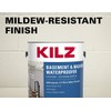 KILZ Basement and Masonry Waterproofing Paint, Interior/Exterior, White, 1 Gallon