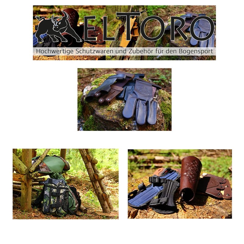 elToro Traditional Shooting Glove Tradition (Brown) Archery (S), Made of