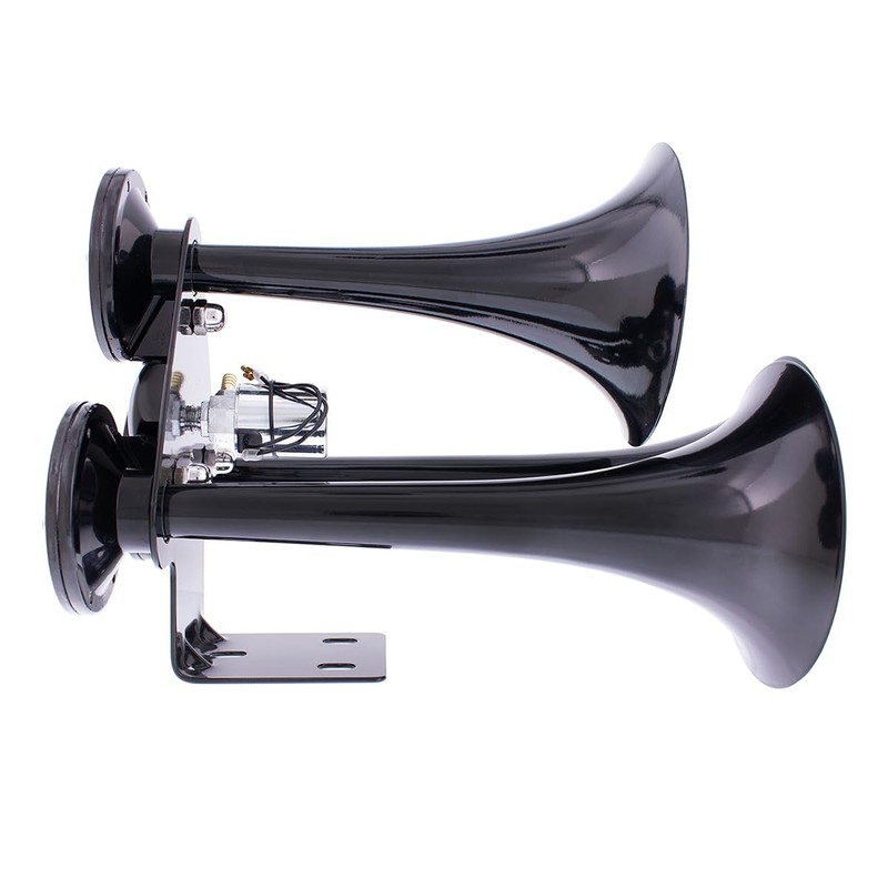 United Pacific 46127 Black 3 Trumpet Train Horn, 12V Heavy-Duty