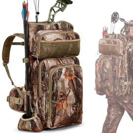 NEW VIEW Bow Hunting Backpack for Men, Camo Backpack with Quiver Holder for Saddle Hunting - Color: Color 1