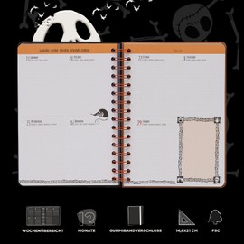 Grupo Erik School Planner 2022-2023, Nightmare Before Christmas School Calendar 2022-2023, Calendar for School, Homework, Weekly Planner 12 Months A5 Format
