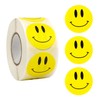 Smiley Face Stickers, 500PCS Happy Face Stickers, 1 Inch Yellow