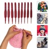 Ergonomic Crochet Hook, Sweater Sewing Thread Red Handle Craft Accessories