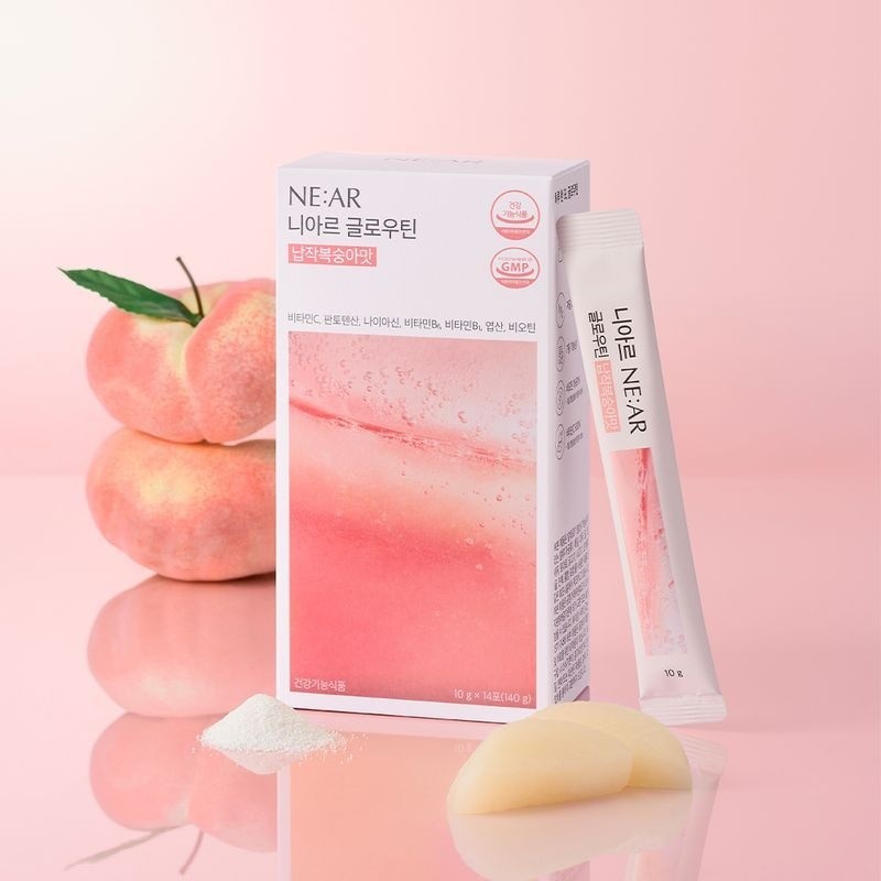 Niar [Skin Whitening] (Low Sugar) Nyar Gloutin Flat Peach Flavor