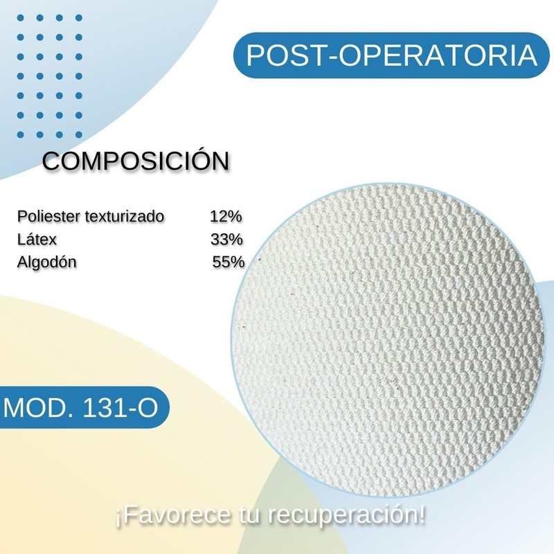 Suspensorio post operatorio de algodón texturizado para hombre, tanga de