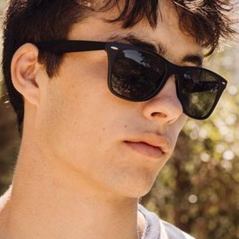 Aczyqws Polarised-Sunglasses-Mens-Womens-UV400-Protection Rectangular Sunglasses Retro Black Sun Glasses Unisex Classic Ultralight Shades For Cycling Driving Fishing