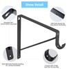 4-Pack Closet Rod Bracket, 10.8x10.8Inch Closet Shelf Brackets Heavy Duty