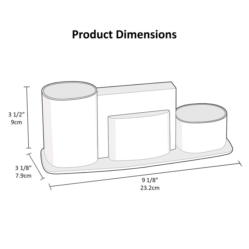 Acrimet Millennium Desktop Organizer Holder for Pen, Pencil, Clip, Paper