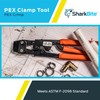 SharkBite PEX Clamp Tool, 3-Handle Tool with Orange Handle, Plumbing