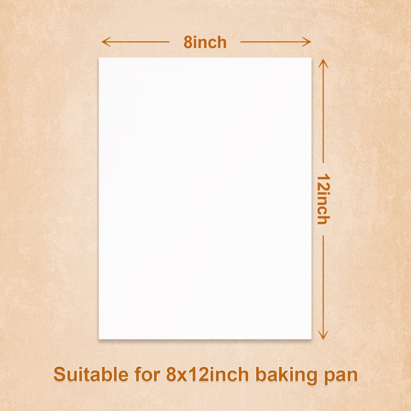 QYH Parchment Paper Baking Sheets 300 Pieces 8x12 Inch Non-Stick
