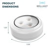 Brilliant Evolution Stick On Push Lights - 6 Pack Remote