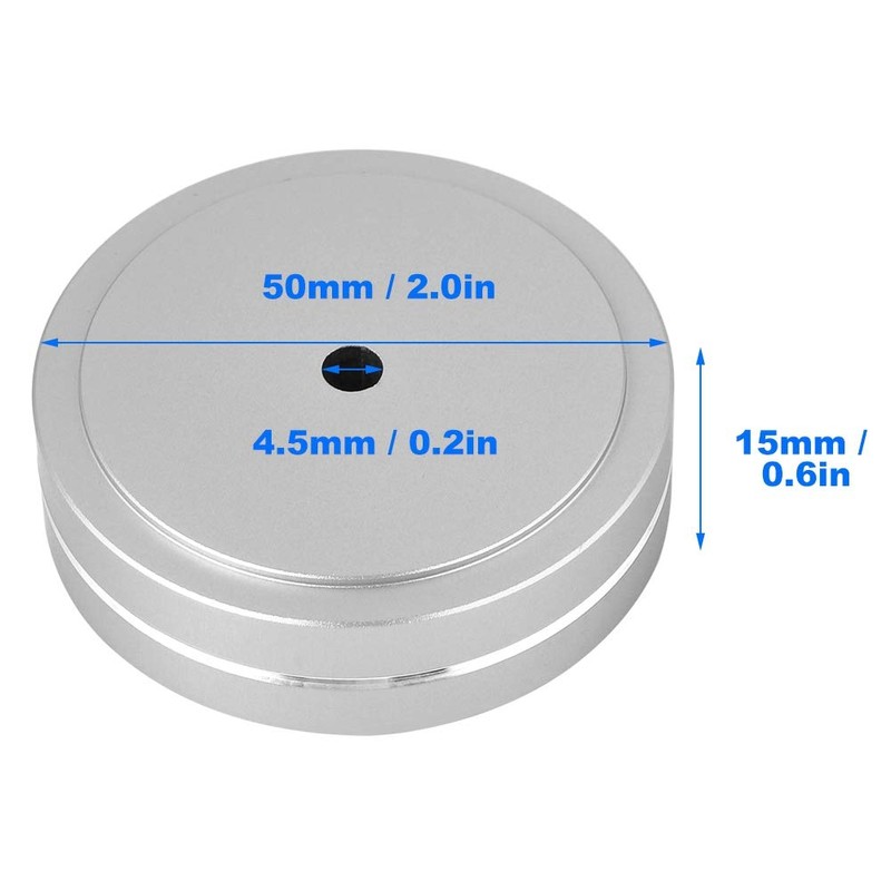 Speaker Spike Pads, 50mm/2.0in Diameter Aluminum Alloy Audio Amplifier Shoes