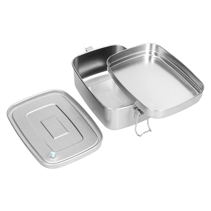 Lunch Box, 2 Tier Stainless Steel Food Container Metal Lunch