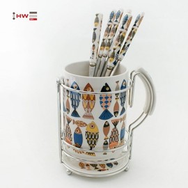 (Hyunwoo) Hyunwoo Bluefish Round Drip Tray Cutlery Holder / (현우)현우 블루피쉬원형물받이수저통
