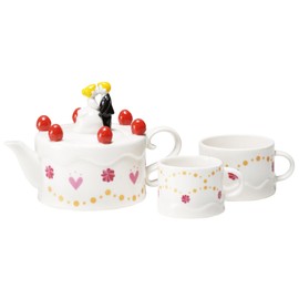 San Art Happy Wedding Tea for Two SAN2004 (Set of Two Cup and teapot 2) (Japan Import)