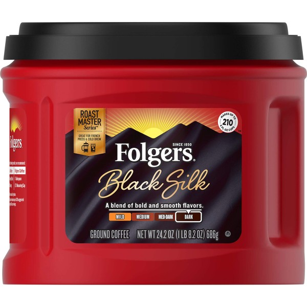 Folgers Black Silk Dark Ground Coffee Ground