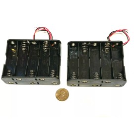Unbranded/Generic 2 Pieces  Battery Holder Box Case wired 10 x AA 12V 15V 10aa Back to Back  C38