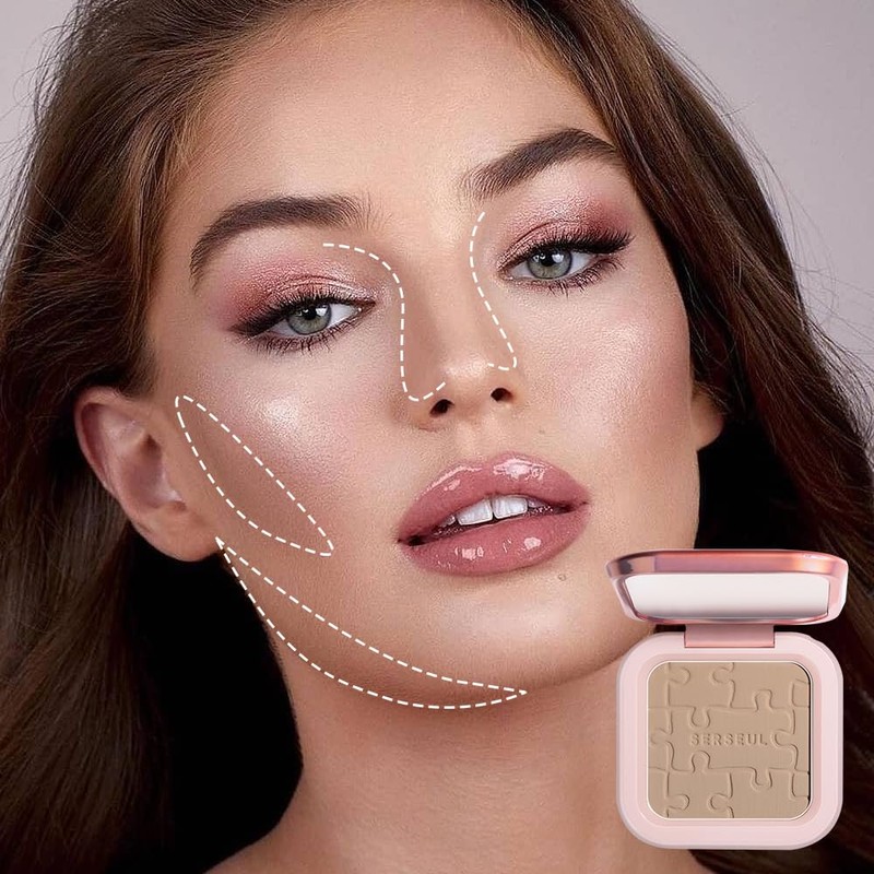 Serseul Matte Contour Powder Palette, 3 Shades - Milk Tea